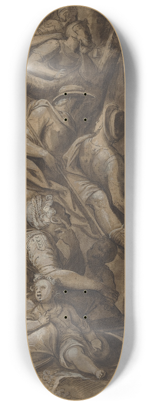 Anthonie van Blocklandt - Saint John Preaching 8.25 inch art skate deck