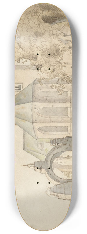 Anthonie van Borssom - Kerk te Soest 8.25 inch art skate deck