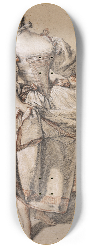 Franois Boucher - Young Country Girl Dancing 8.25 inch art skate deck