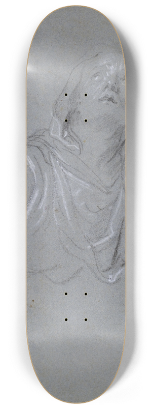 Anthony van Dyck - Study of a Madonna looking upward 8.25 inch art skate deck