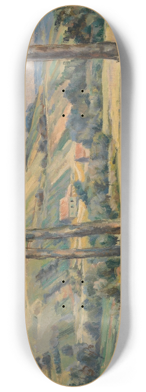 Franois-Charles Schenckbecher - Landscape with three trees 8.25 inch art skate deck