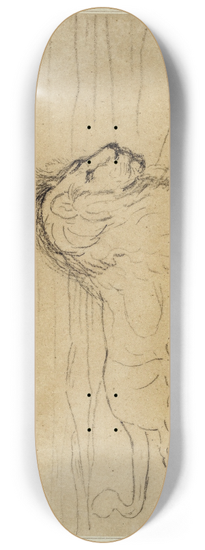 Antoine-Louis Barye - Lion couch 8.25 inch art skate deck