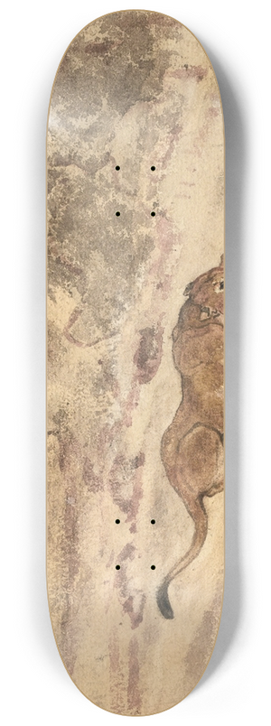Antoine-Louis Barye - LionDevouring A Gazelle 8.25 inch art skate deck