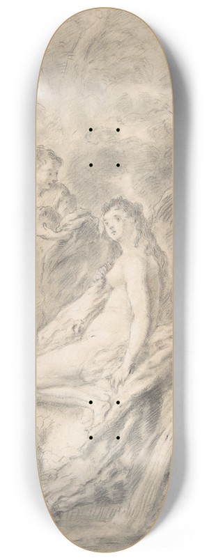 Antoine Pesne - Bathsheba at the Bath 8.25 inch art skate deck