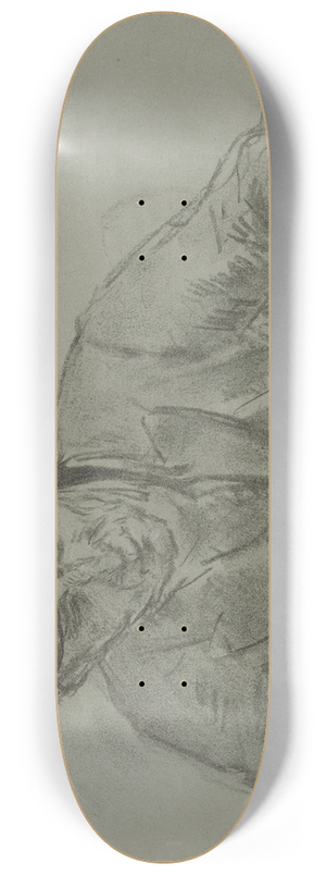 Anton Burger - Halbfigur eines Bauern von vorne am Tisch 8.25 inch art skate deck