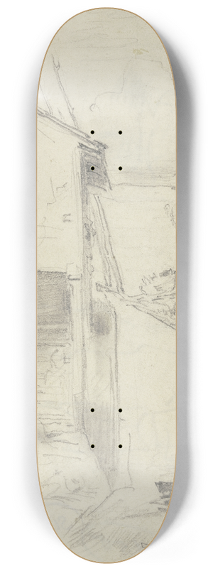 Anton Burger - Hintere rtlichkeiten eines Bauernhauses 8.25 inch art skate deck