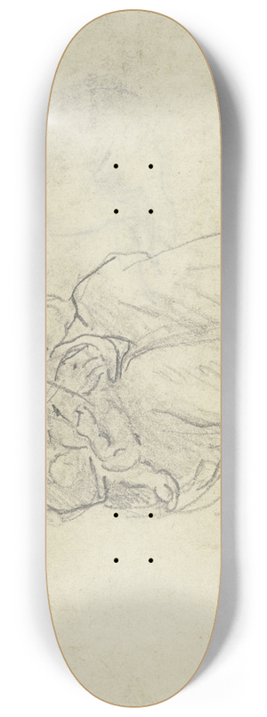 Anton Burger - Hinterlufe eines liegenden Huftieres 8.25 inch art skate deck