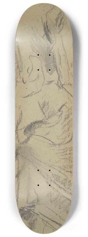 Anton Burger - Junge Dame nach rechts gehend 8.25 inch art skate deck