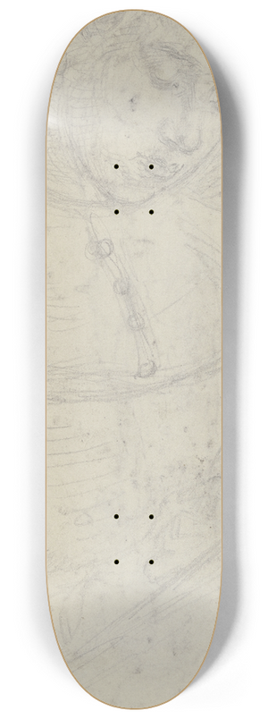 Anton Burger - Mdchen mit gesenktem Blick nach rechts 8.25 inch art skate deck