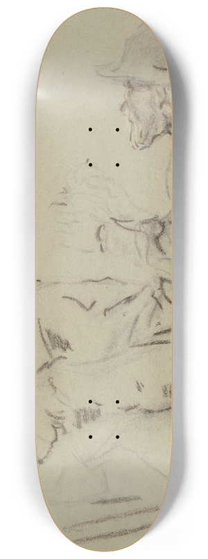 Anton Burger - Treiber auf einem Steinblock ruhend 8.25 inch art skate deck