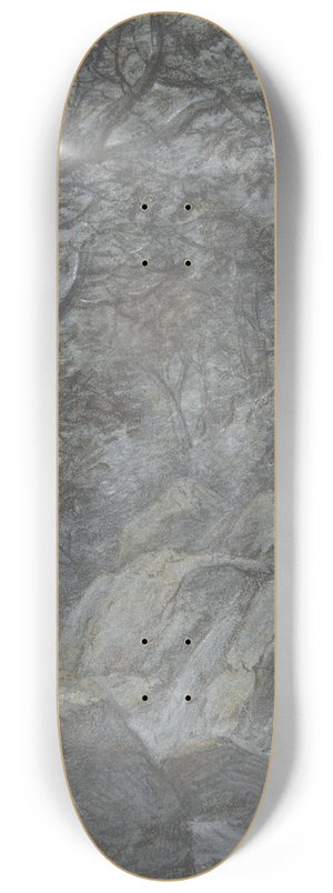 Antonie Waterloo - River Landscape with Mountain Stream 8.25 inch art skate deck