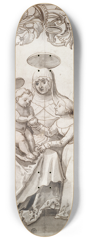 Antoni Glaser - Scheibenriss mit der Hl. Anna Selbdritt 8.25 inch art skate deck