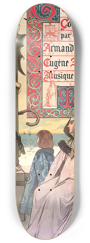 Franois Flameng - Griselidis 8.25 inch art skate deck