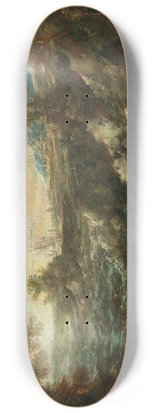 Antonio Francesco Peruzzini - River landscape 8.25 inch art skate deck
