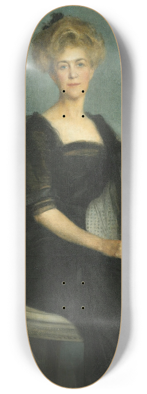 Franois Flameng - Portraitof Mrs. William k. Vanderbilt 8.25 inch art skate deck
