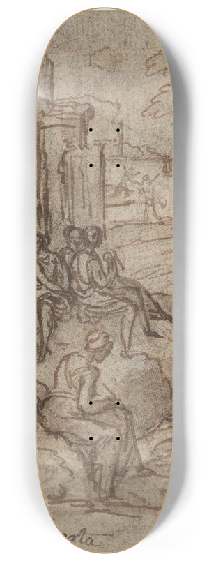 Antonio Tempesta - Befolket landskab med ruiner 8.25 inch art skate deck