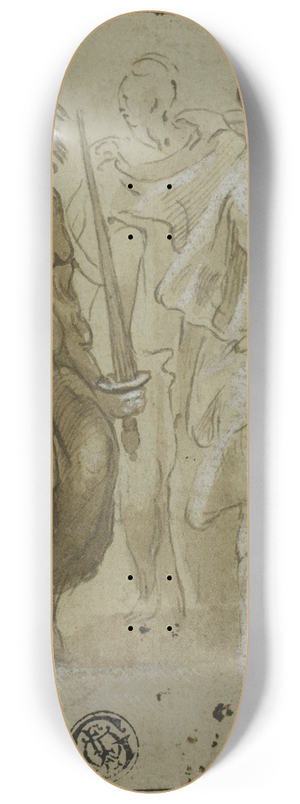 Anton Maria Zanetti the Elder - Saint Paul and Three Other Standing Figures 8.25 inch art skate deck