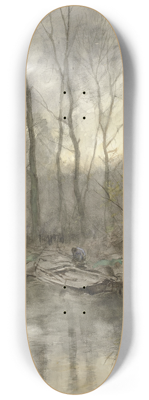 Anton Mauve - Bosrand aan het water 8.25 inch art skate deck
