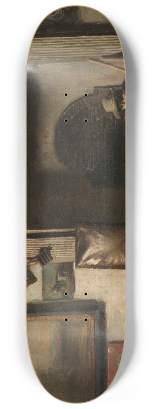 Anton Mauve - The Studio of the Haarlem Painter Pieter Frederik van Os 8.25 inch art skate deck