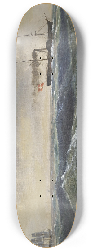 Anton Melbye - Hjuldamperen Christian D. VIII 8.25 inch art skate deck