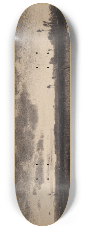 Anton Melbye - Landscape with a river 8.25 inch art skate deck