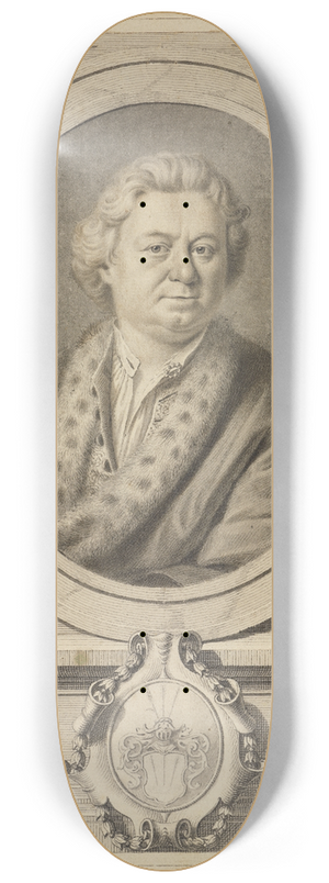 Anton Raphael Mengs - Bildnis eines lteren Herrn (Vorlage fr einen Kupferstich) 8.25 inch art skate deck