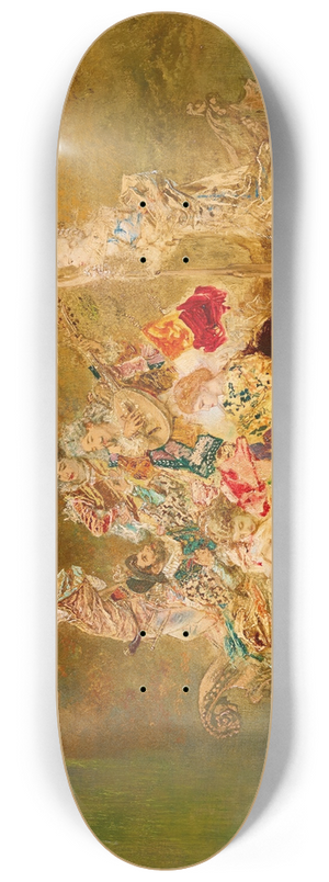 Anton Romako - Lustige Gesellschaft in einer Gondel 8.25 inch art skate deck