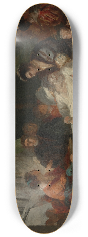 Franois-Guillaume Mnageot - The Death of Leonardo da Vinci in the Arms of Franois I 8.25 inch art skate deck