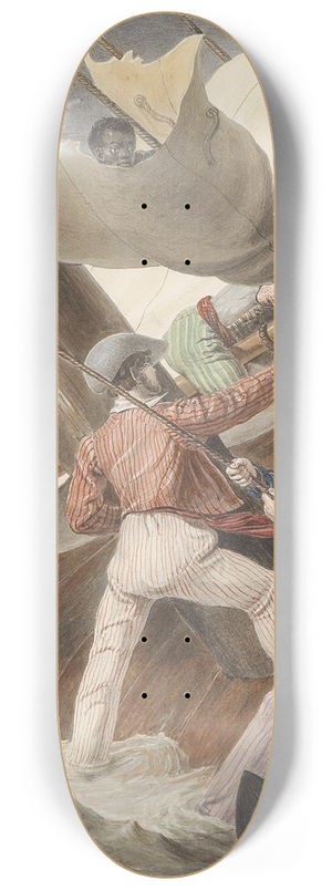 Anton von Perger - Schiff im Sturm 8.25 inch art skate deck