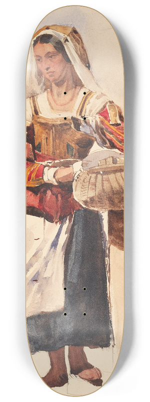 Arcadius Von Nikitin - Rmische Buerin mit Korb 8.25 inch art skate deck