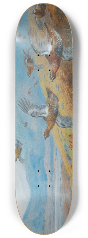 Archibald Thorburn - Driven Grouse 8.25 inch art skate deck