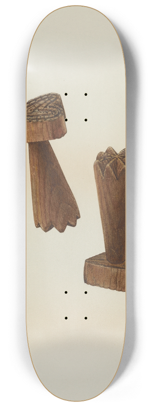 Archie Thompson - Pa. German Treen Double Butter Stamp 8.25 inch art skate deck