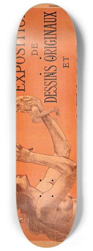 Armand Rassenfosse - Affiche pour le Salon des Cent 8.25 inch art skate deck