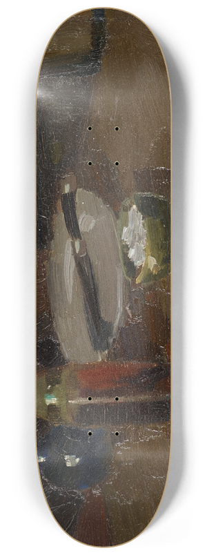 Arnold Fiechter - Still Life With Plate And Bottle 8.25 inch art skate deck