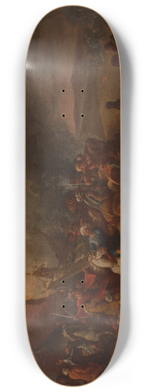 Arnold Frans Rubens - Battle with the Turks 8.25 inch art skate deck