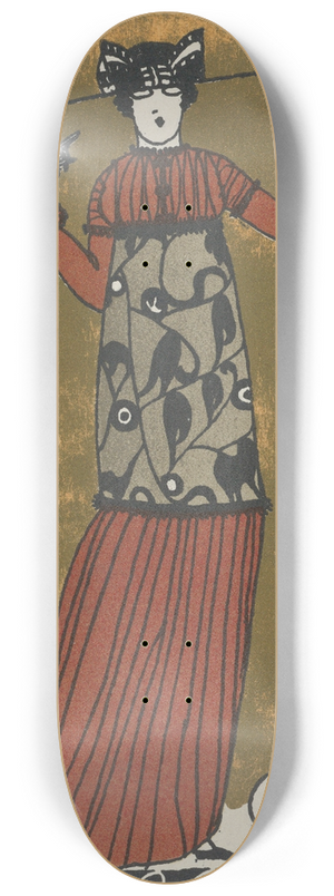 Arnold Nechansky - Happy Easter! (Frohe Ostern!) 8.25 inch art skate deck