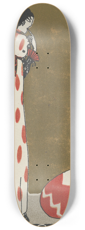 Arnold Nechansky - Happy Easter! (Frohe Ostern!) 8.25 inch art skate deck