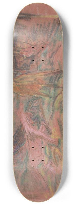Arnold Peter Weisz-Kubnan - Horses in a Pasture 8.25 inch art skate deck