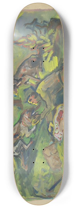 Arnold Peter Weisz-Kubnan - Hunting Motif 8.25 inch art skate deck