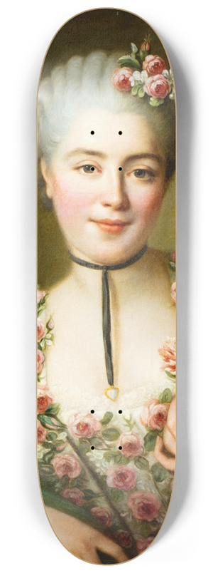 Franois-Hubert Drouais - Portrait of a Lady said to be Mademoiselle Dor 8.25 inch art skate deck