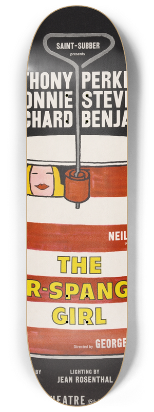 Artcraft Lithograph - The Star-spangled girl 8.25 inch art skate deck
