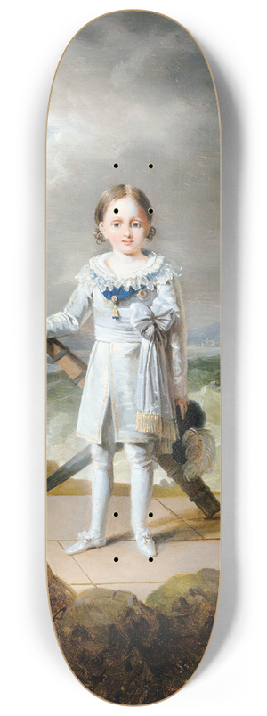 Franois Joseph Kinson - Portrait Of Prince Napolon-Louis Bonaparte 8.25 inch art skate deck