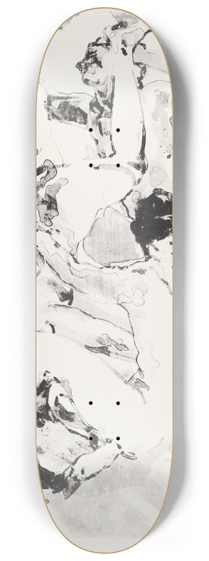 Arthur Bowen Davies - Three Acrobats 8.25 inch art skate deck