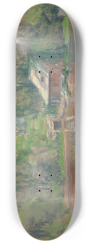 Arthur Clifton Goodwin - Boathouse by the Water 8.25 inch art skate deck