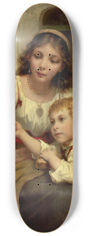Franois Lafon - Child and Mother with Bird 8.25 inch art skate deck