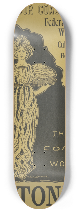Arthur Garfield Learned - The Bostonian. Our coast defence. May. 10c. 8.25 inch art skate deck