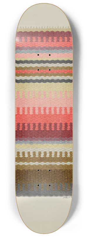 Arthur G. Merkley - Striped Stair Carpet 8.25 inch art skate deck