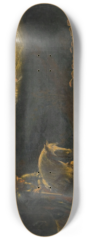 Arthur Hughes - Study for Sir Galahad  The quest for the holy grail 8.25 inch art skate deck