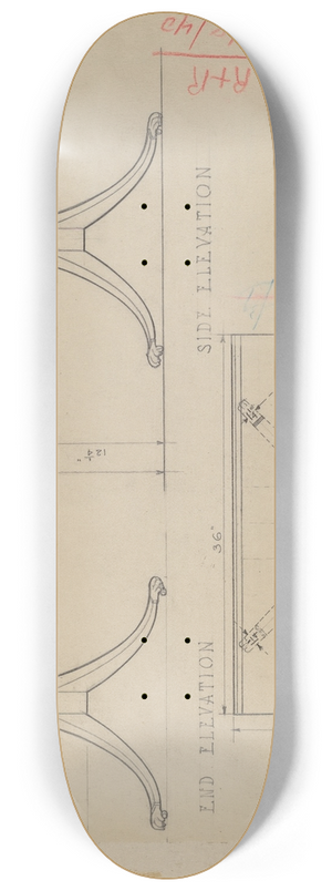Arthur Johnson - Drop Leaf, Pedestal Table 8.25 inch art skate deck