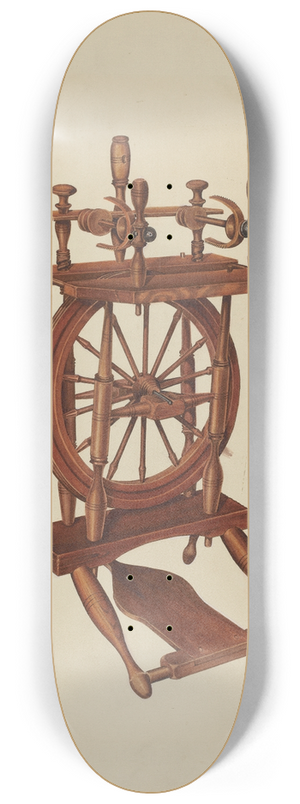 Arthur Mathews - Wood Spinning Wheel 8.25 inch art skate deck